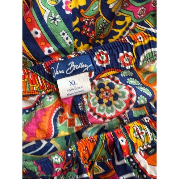 Vera Bradley Bright Colorful Paisley Floral Drawstring Elastic Waist Lounge Pant - Picture 9 of 9